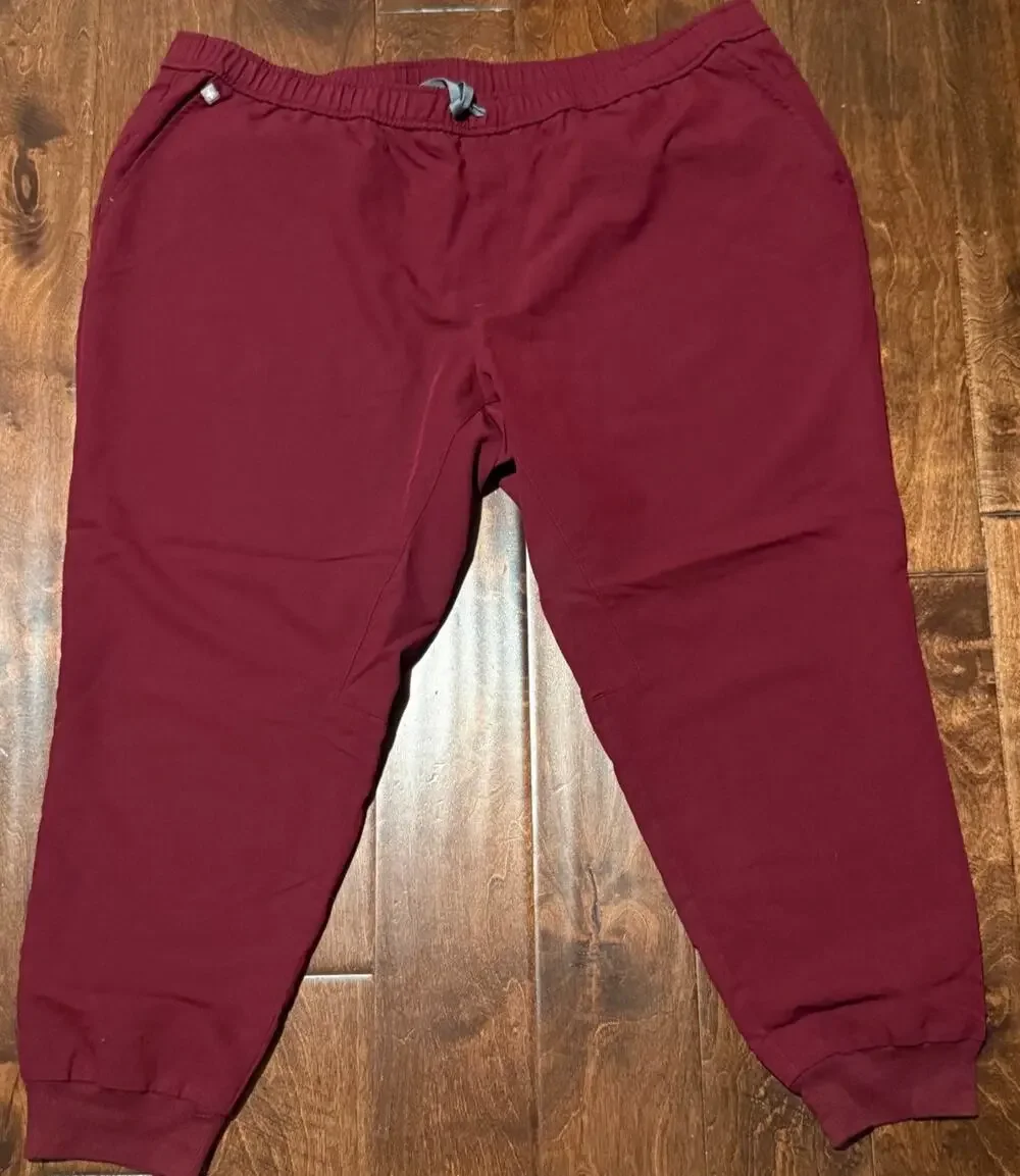 FIGS Tansen Mens 4XL Burgundy Jogger Scrub Pants Technical Collection FIONx